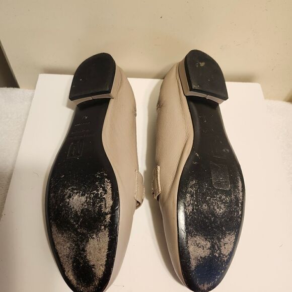 Bruno Magli "Vinny" Taupe Luxe Leather Block Heels Loafers sz. 6.5/37 MSRP $395 - Picture 7 of 7